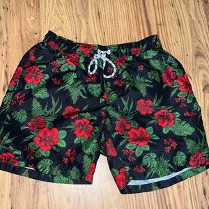 Floral swimshorts with no net